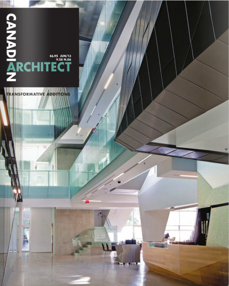 Teeple Architects make the cover of in this month’s Canadian Architect!