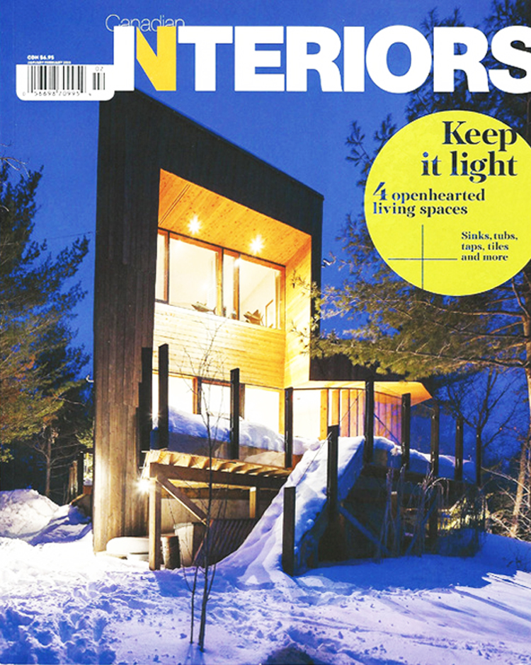 Delta Road Cottage on the cover of Canadian Interiors