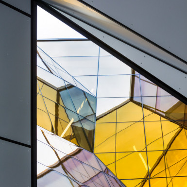 Detail view of the oculus from below. Photo by Andrew Latreille.