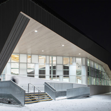 Nunavut Arctic College Expansion Entrance. Photo by Julie Jira.