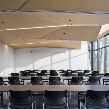 View of multipurpose classroom space. Photo by Andrew Latreille.